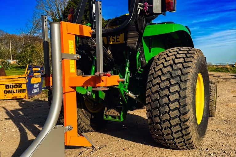 John Deere 4066M tractor and Deleks pipe laying mole plough