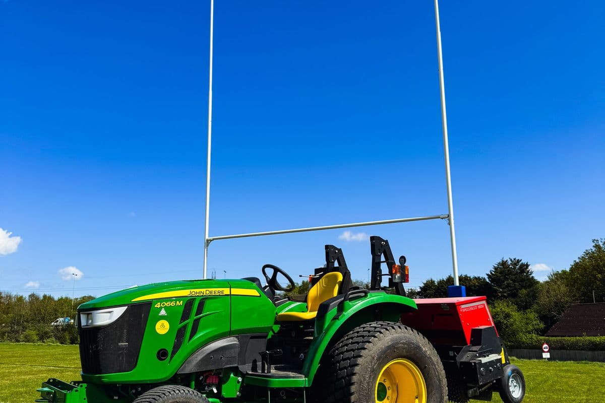 Overseeding rugby pitches in Hampshire