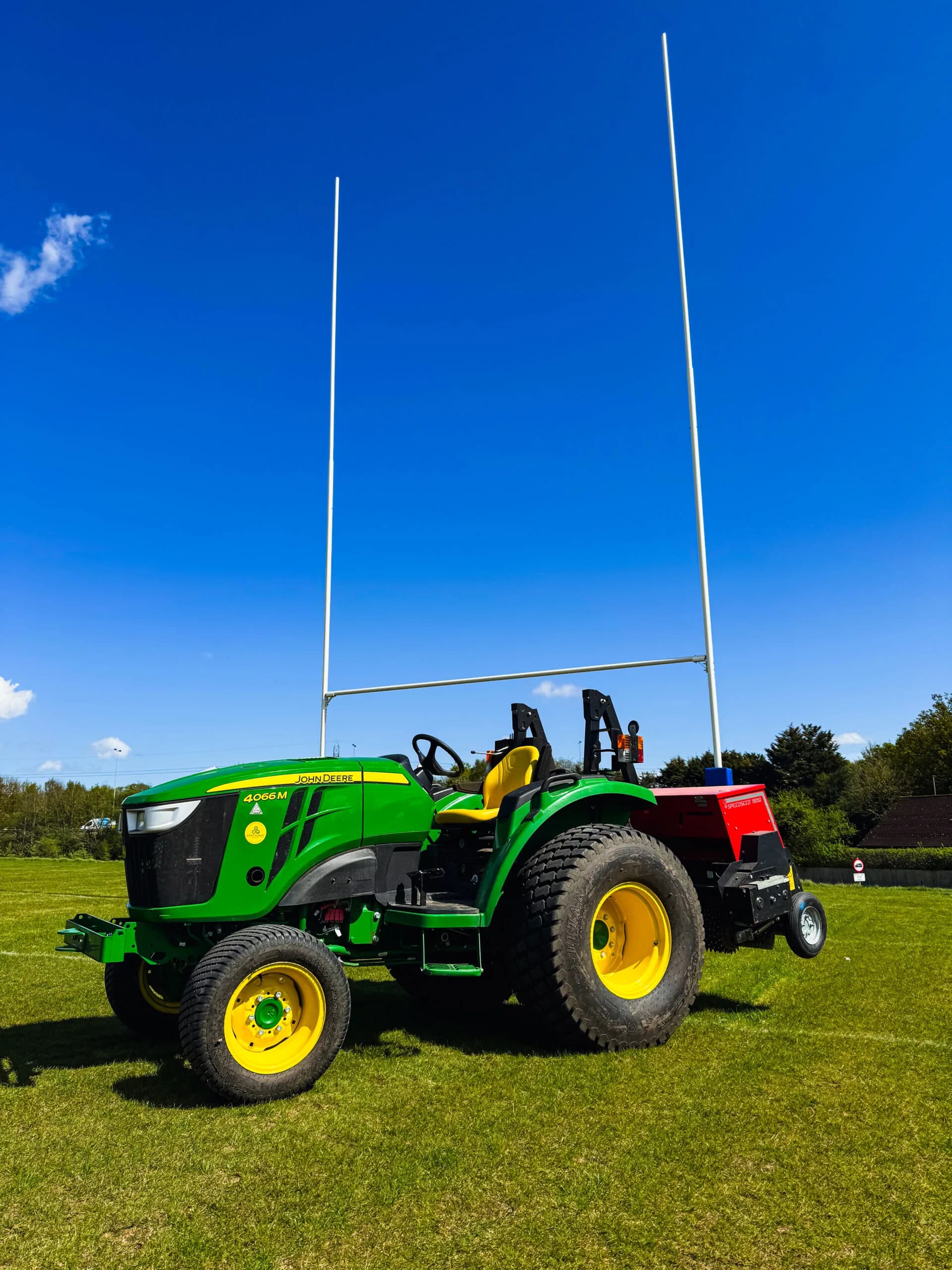 Overseeding rugby pitches in Hampshire